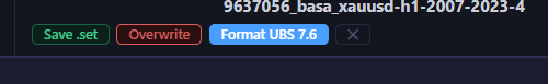 Button to reformat a setfile to the UBS 7.6 format